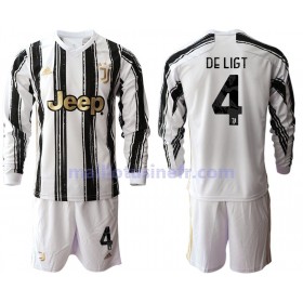 Maillot de Foot Juventus Matthijs de Ligt 4 Domicile 2020-21 Manches Longues - Enfant